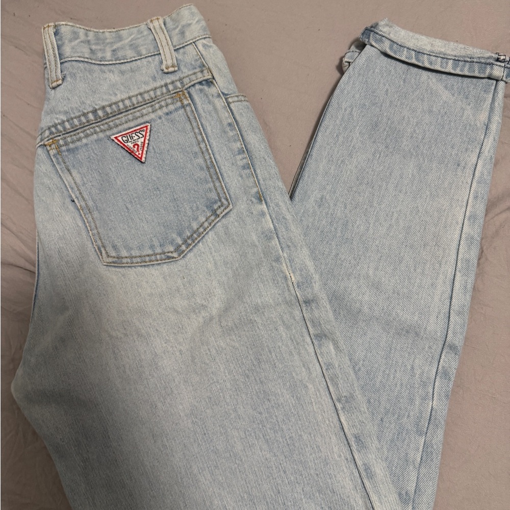 Guess Women's Light Blue Straight Leg Jeans